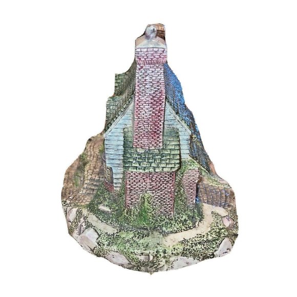 Vintage Ceramic Cottage House Mold Hand Painted Mini Village Decor 1990s - Picture 3 of 5